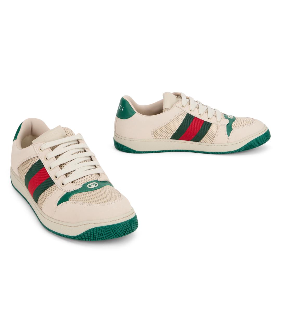 GUCCI Белые низкие кроссовки / кеды, фото 3