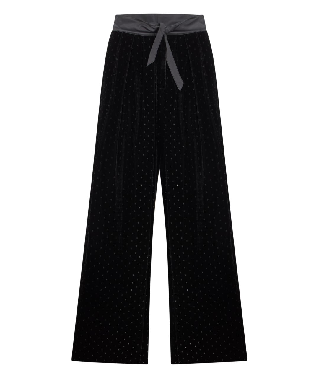 EMPORIO ARMANI Черные вискозные брюки широкие, фото 1