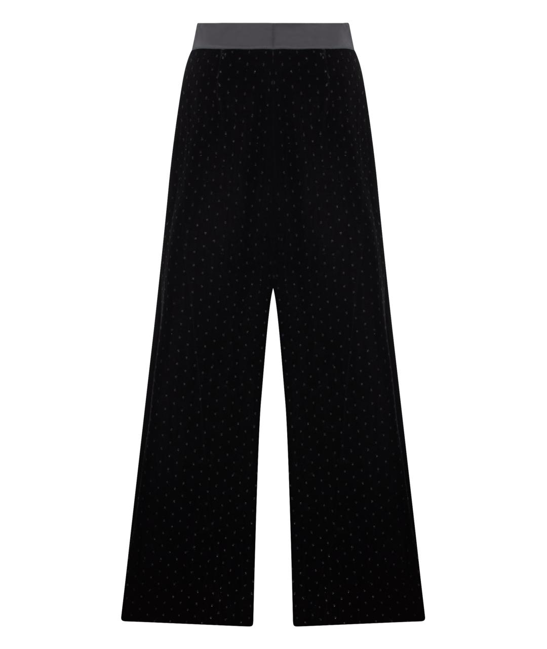 EMPORIO ARMANI Черные вискозные брюки широкие, фото 2