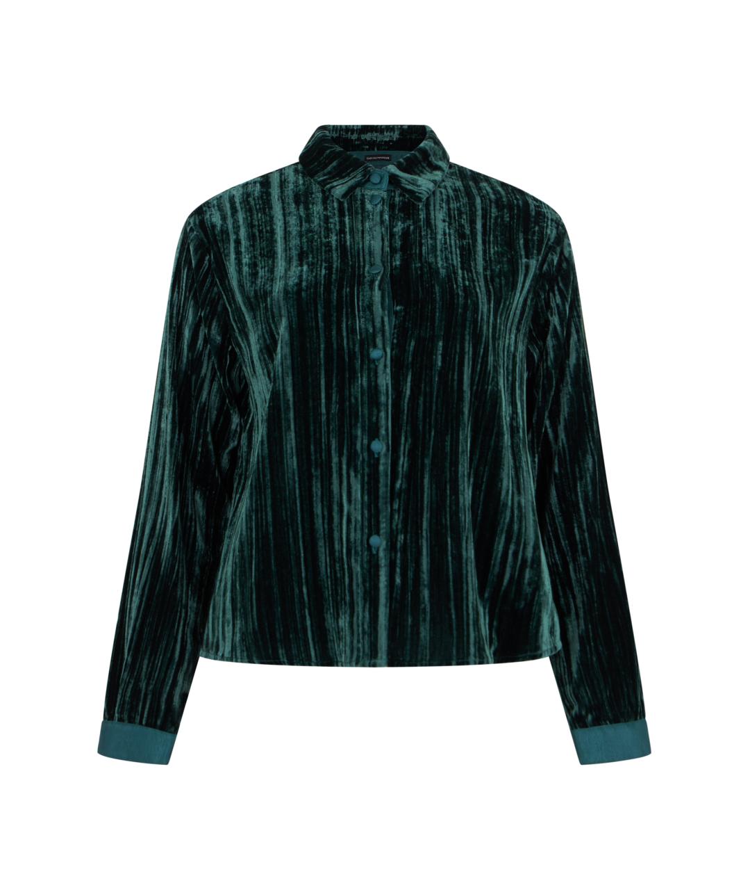EMPORIO ARMANI Зеленая вискозная рубашка, фото 1