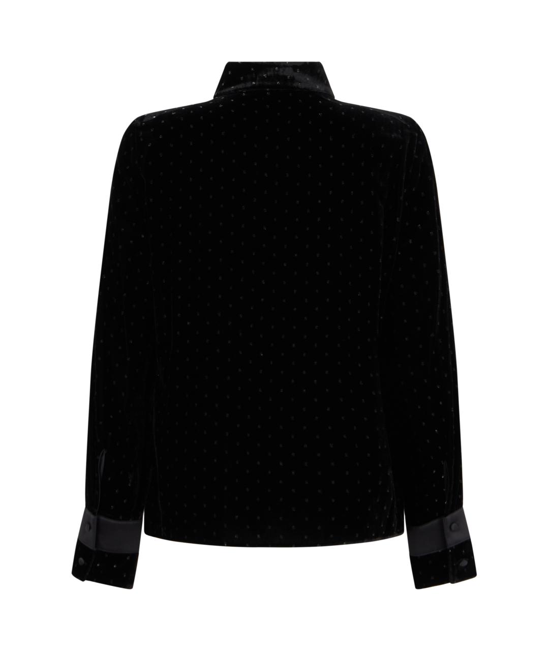EMPORIO ARMANI Черная вискозная рубашка, фото 2