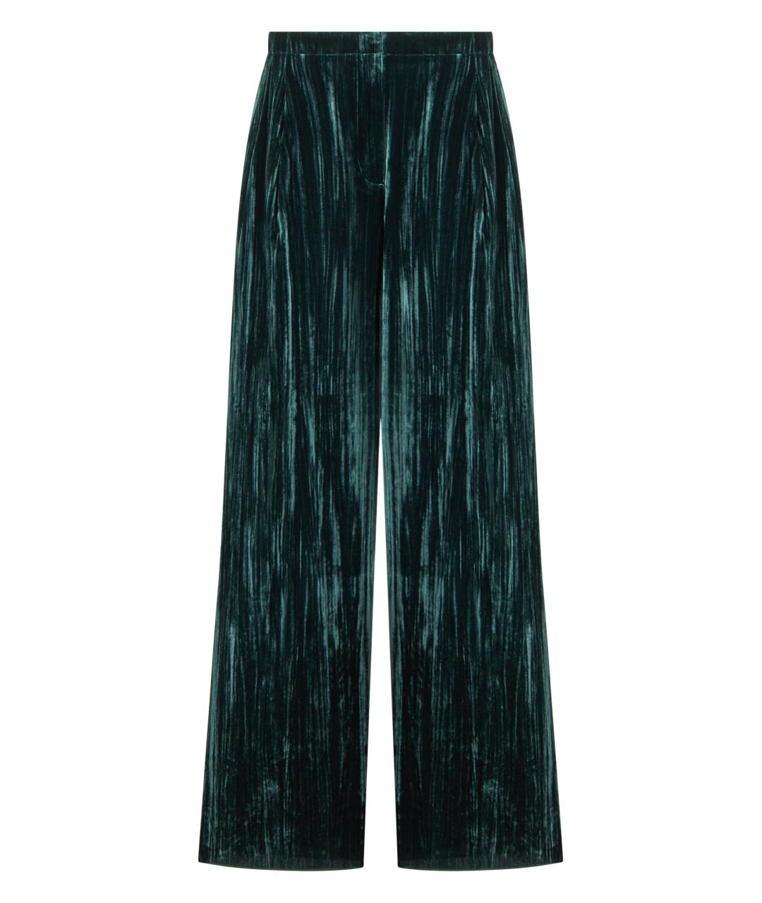 EMPORIO ARMANI Зеленые вискозные брюки широкие, фото 2