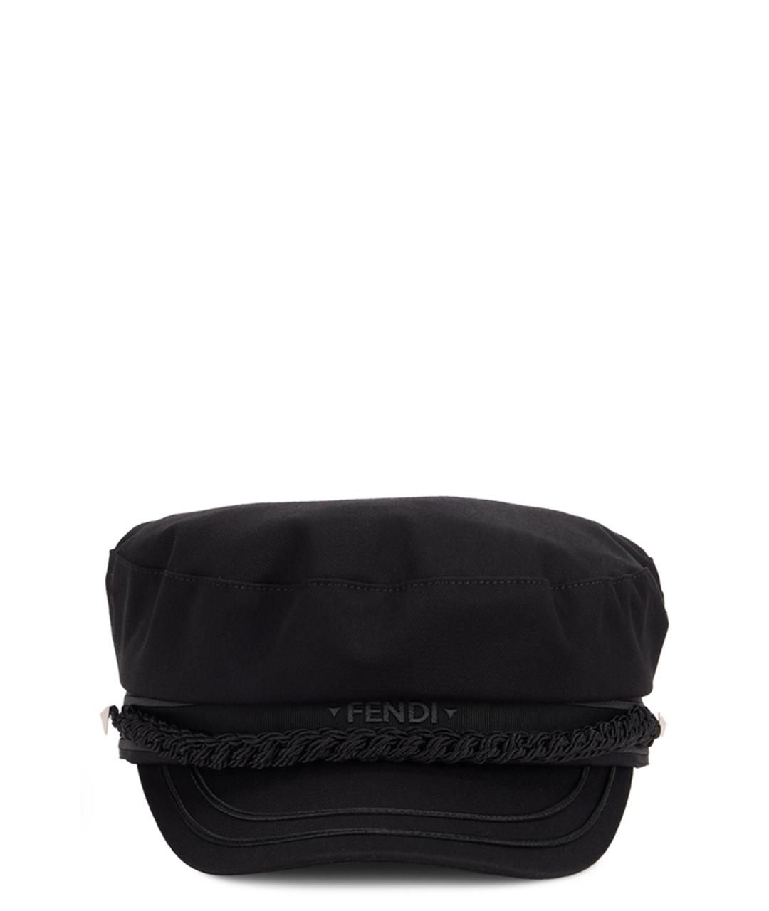 FENDI Черная хлопковая кепка, фото 1