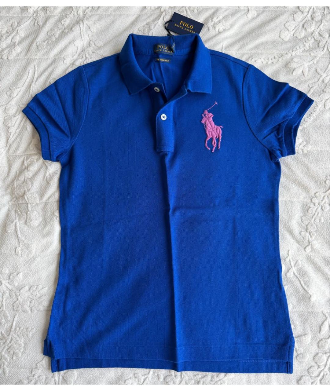 POLO RALPH LAUREN Синяя хлопковая футболка, фото 7