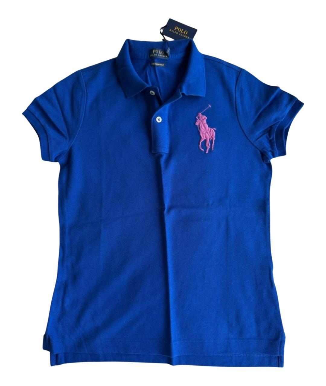 POLO RALPH LAUREN Синяя хлопковая футболка, фото 1