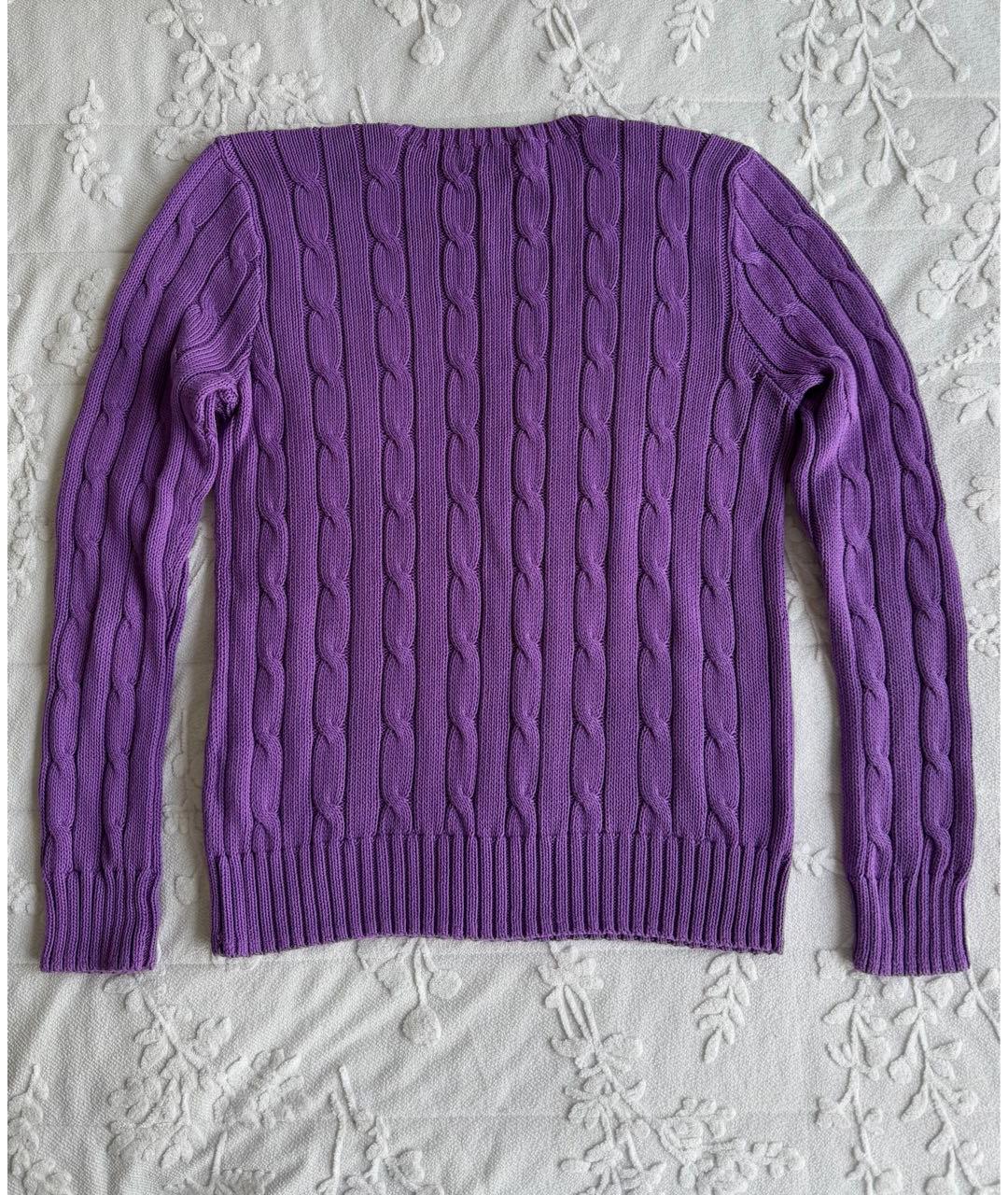 POLO RALPH LAUREN Фиолетовый хлопковый кардиган, фото 2