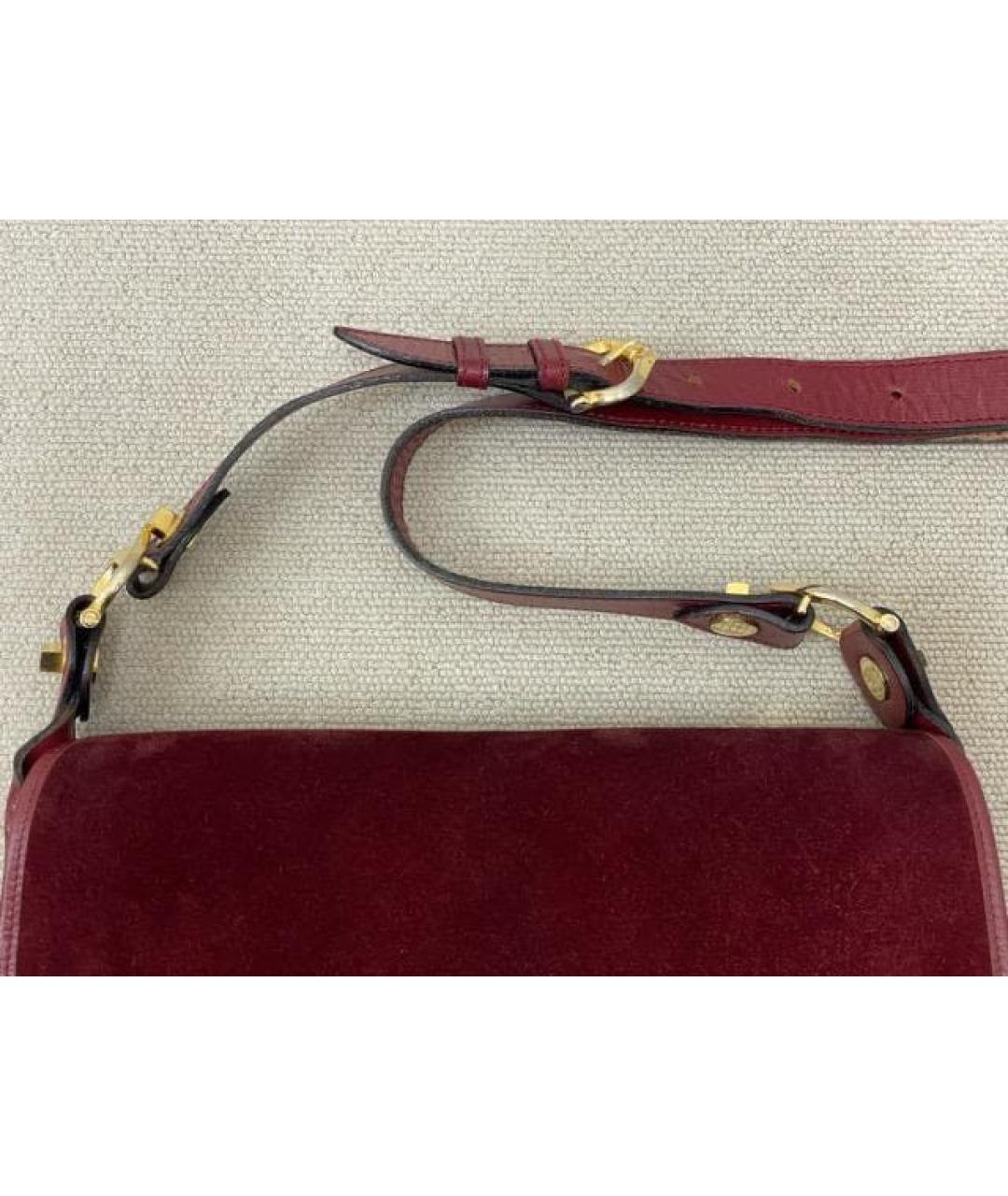 CARTIER Бордовая кожаная сумка через плечо, фото 4