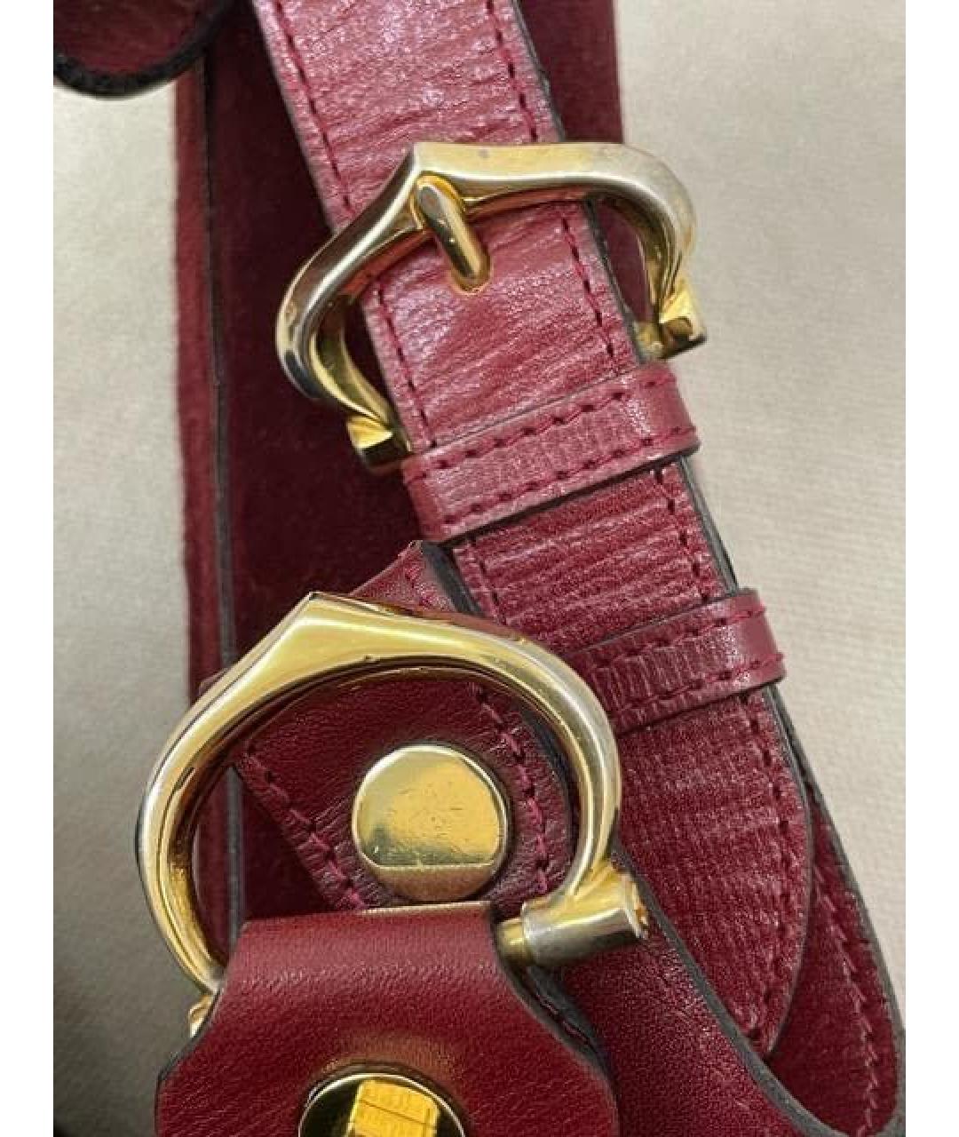 CARTIER Бордовая кожаная сумка через плечо, фото 5