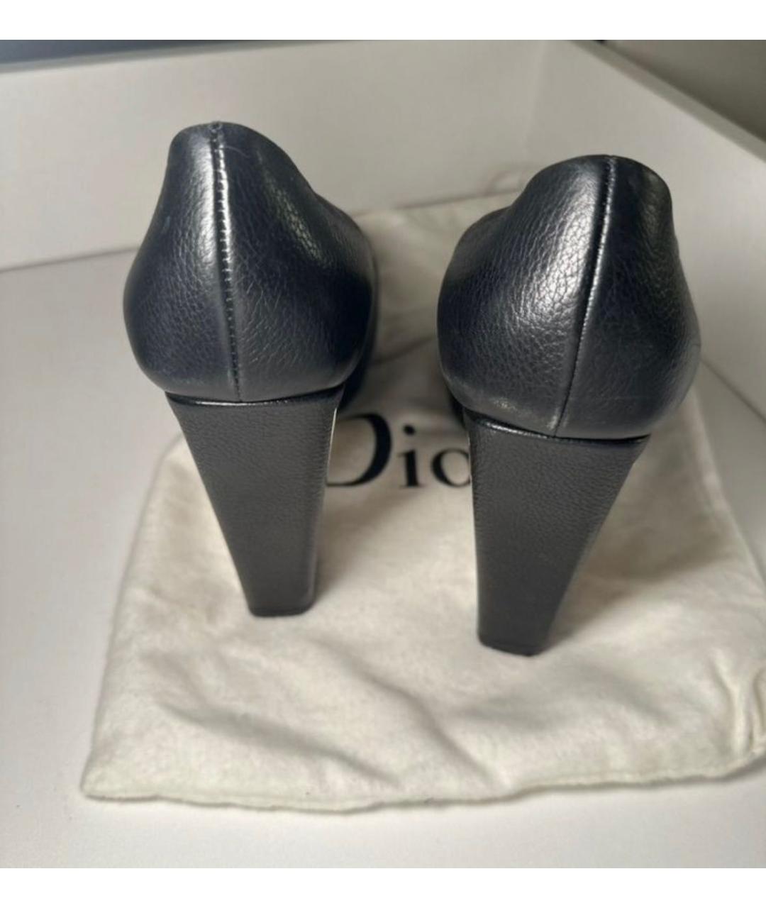 DIOR BEAUTY Черные кожаные туфли, фото 6