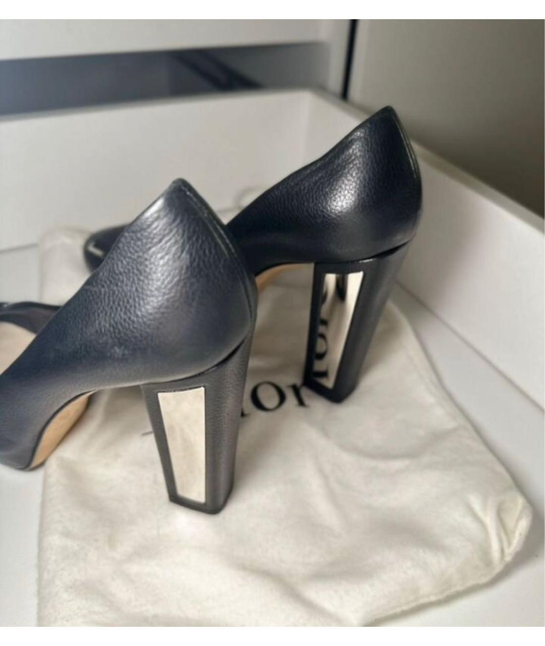 DIOR BEAUTY Черные кожаные туфли, фото 2