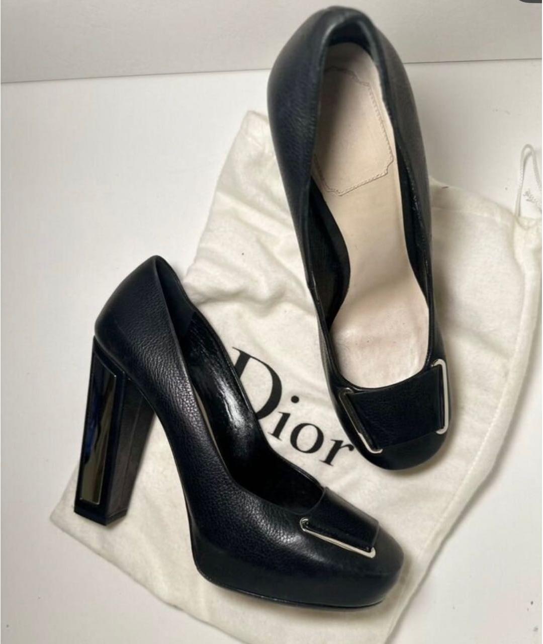 DIOR BEAUTY Черные кожаные туфли, фото 3