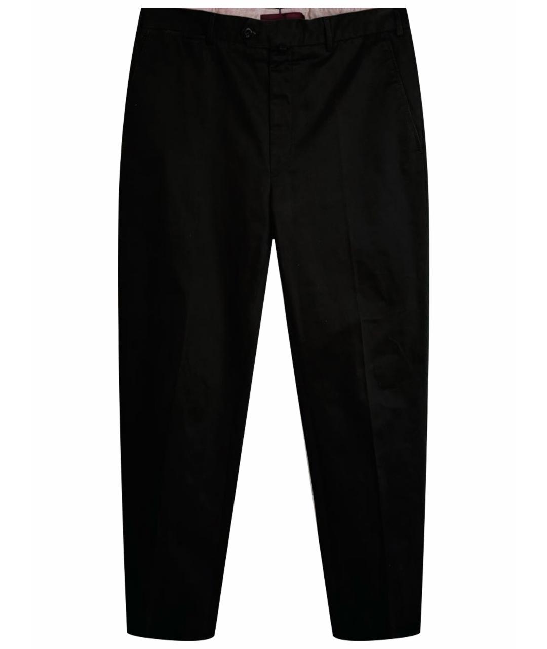 ZEGNA Коричневые хлопковые повседневные брюки, фото 1