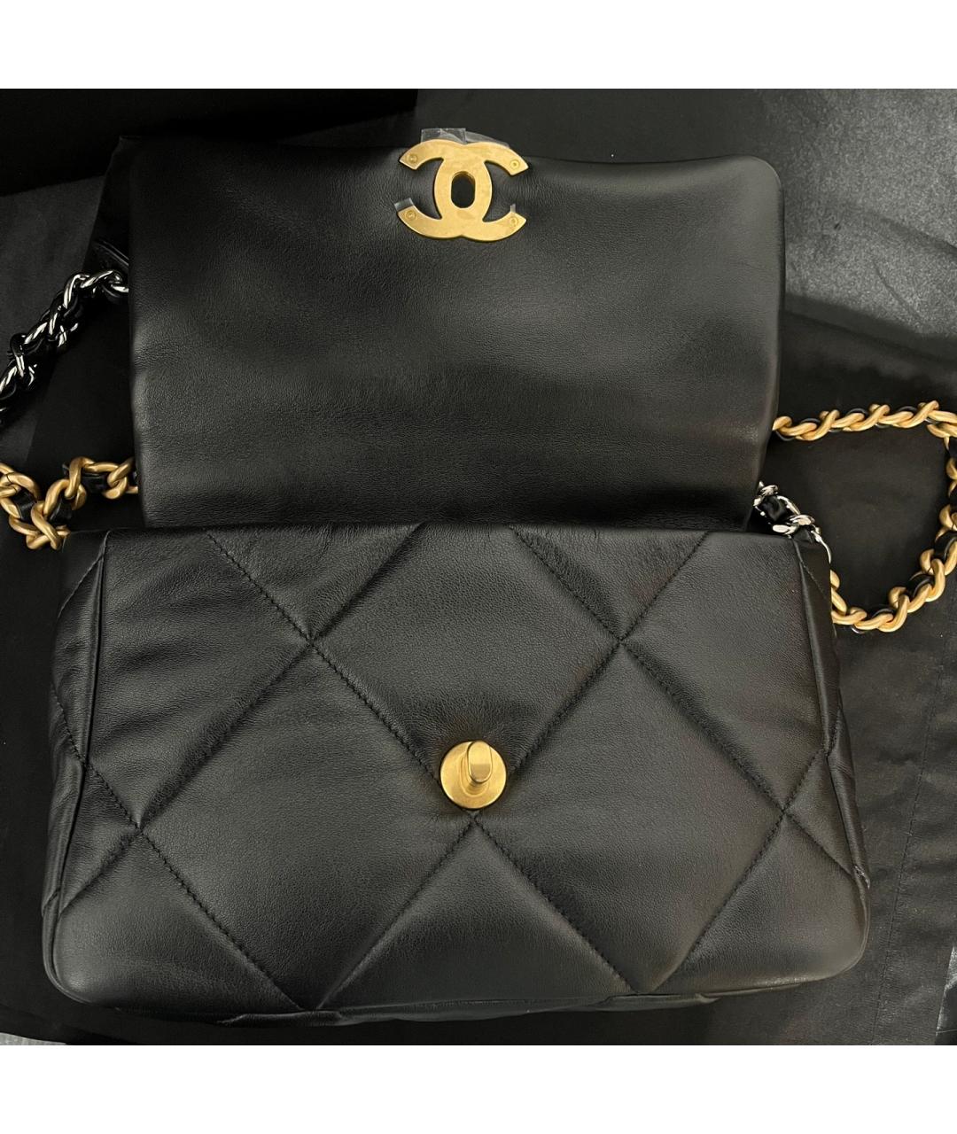 CHANEL Черная кожаная сумка через плечо, фото 7