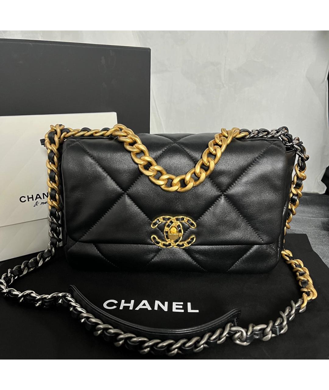 CHANEL Черная кожаная сумка через плечо, фото 10