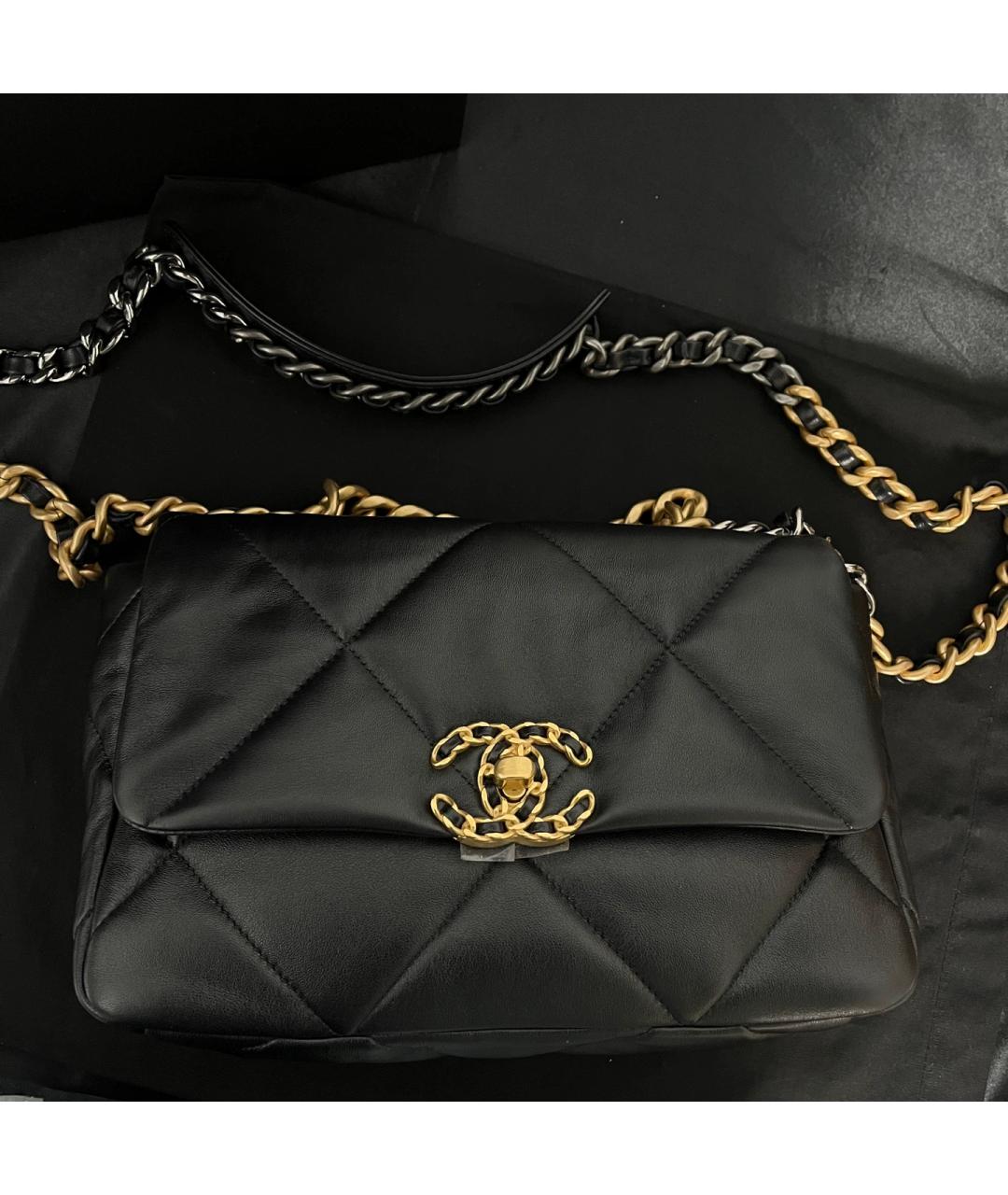 CHANEL Черная кожаная сумка через плечо, фото 8