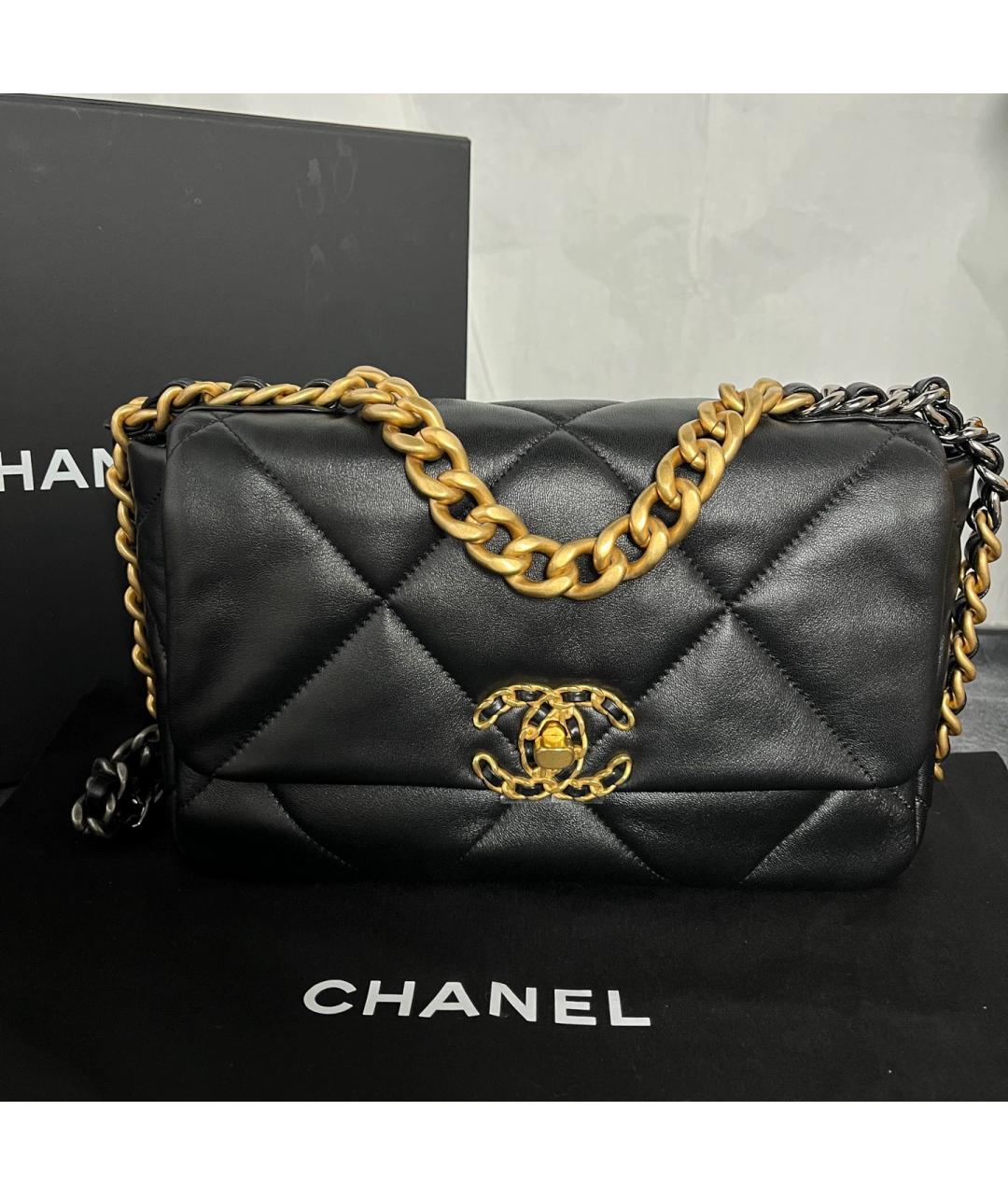 CHANEL Черная кожаная сумка через плечо, фото 2