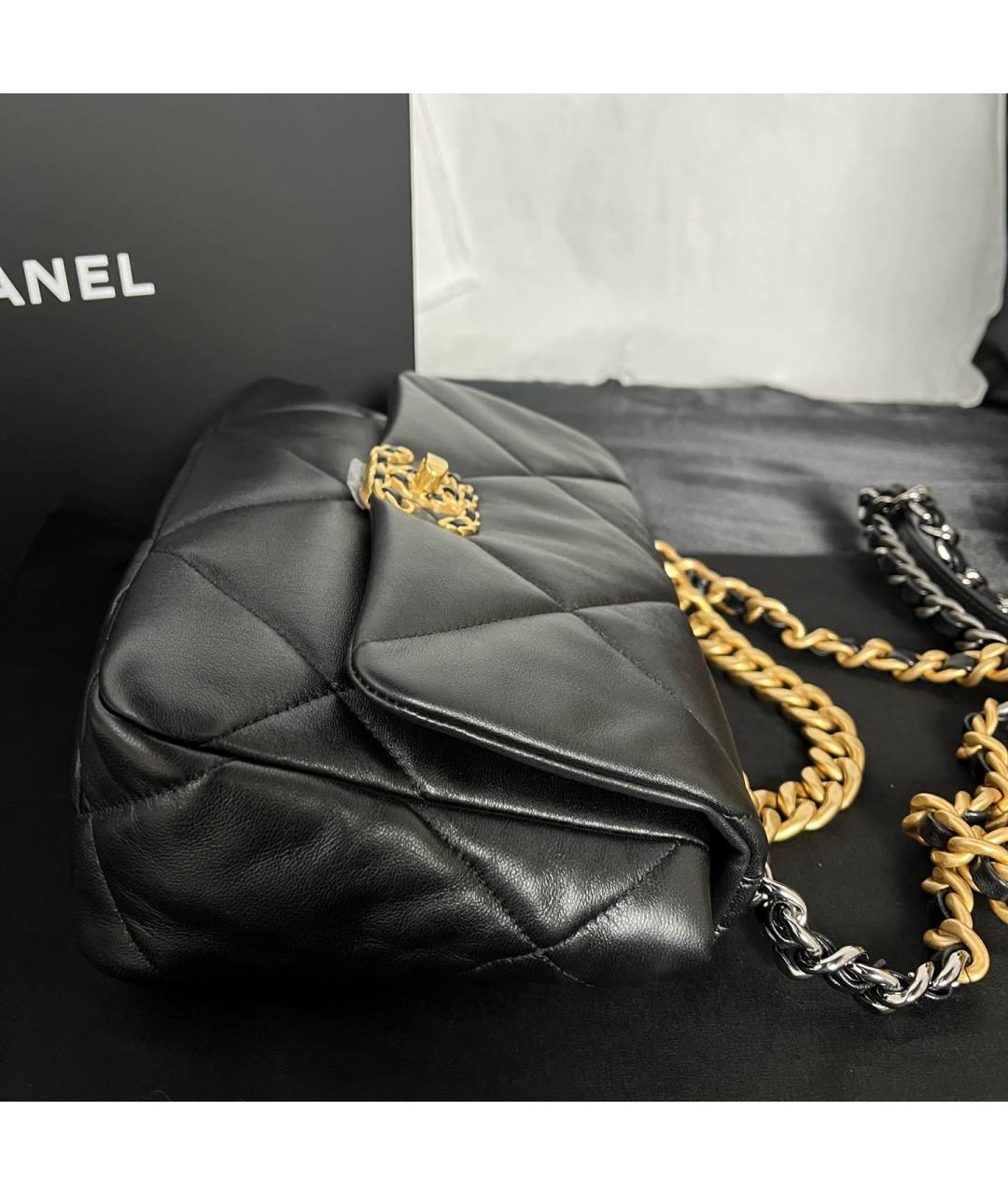 CHANEL Черная кожаная сумка через плечо, фото 6
