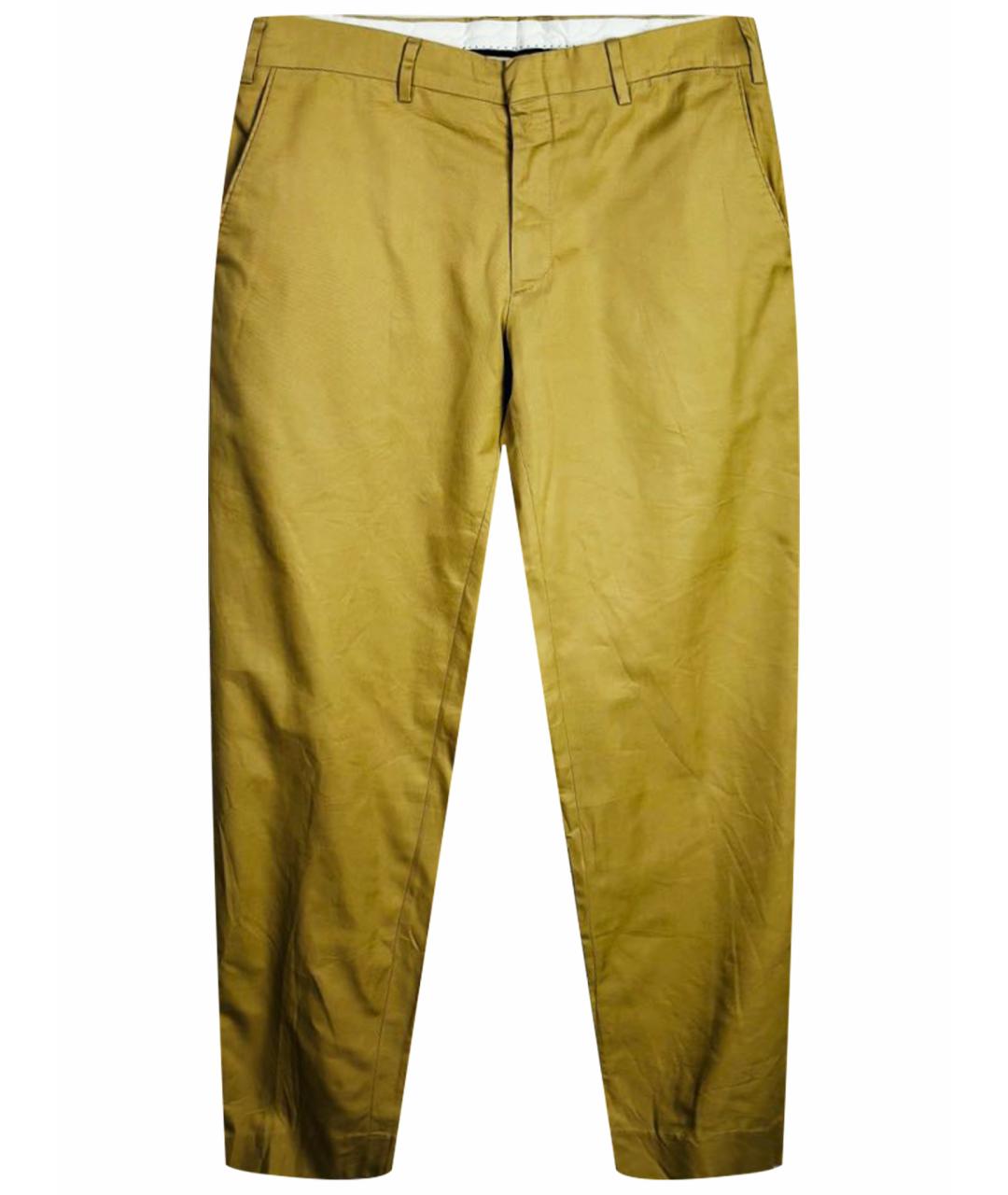 BRIONI Бежевые хлопковые повседневные брюки, фото 1
