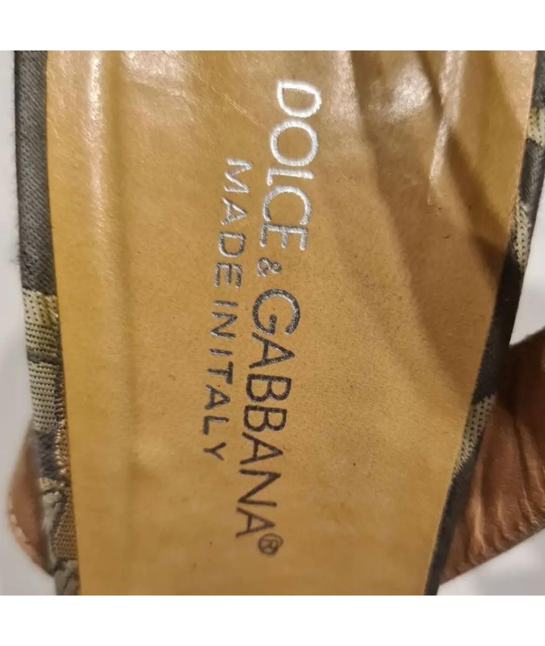 DOLCE&GABBANA Серые текстильные туфли, фото 6