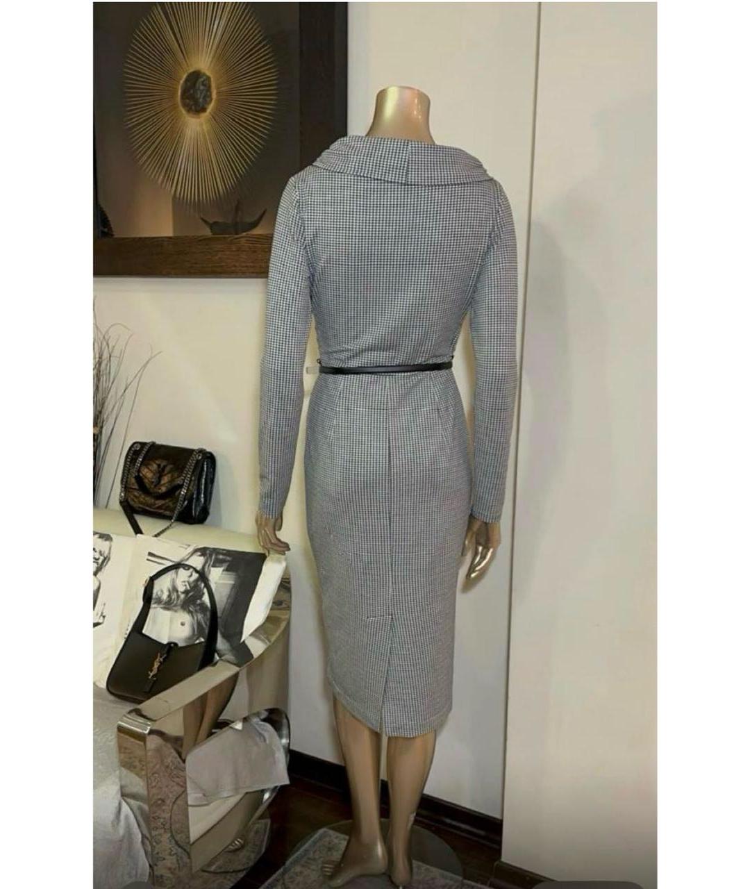 MAX MARA Серое хлопковое повседневное платье, фото 2