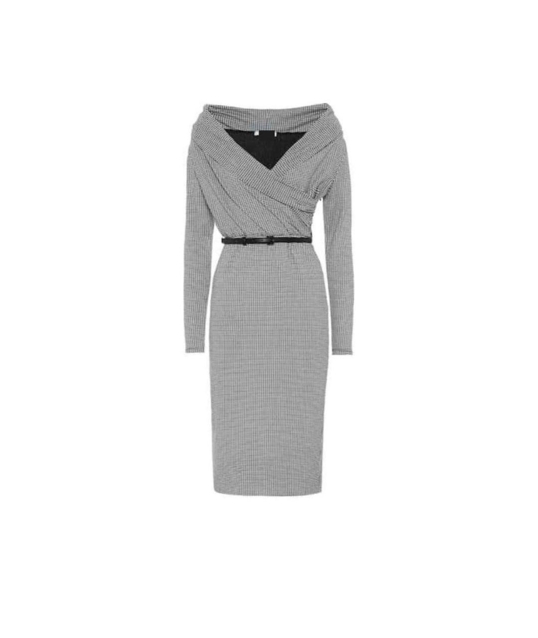 MAX MARA Серое хлопковое повседневное платье, фото 9