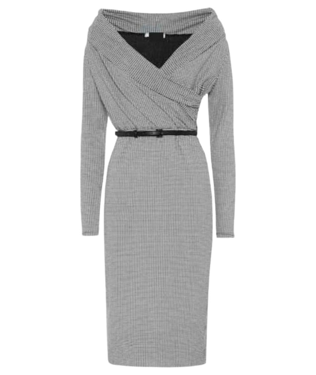 MAX MARA Серое хлопковое повседневное платье, фото 1