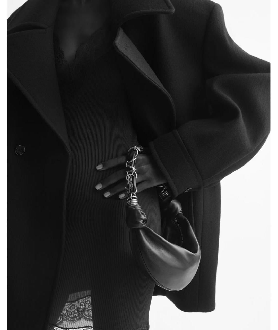 SAINT LAURENT Коричневая замшевая сумка с короткими ручками, фото 4