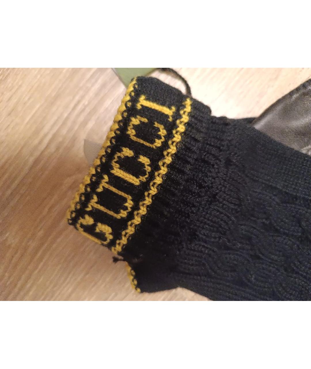 GUCCI Черные перчатки, фото 2