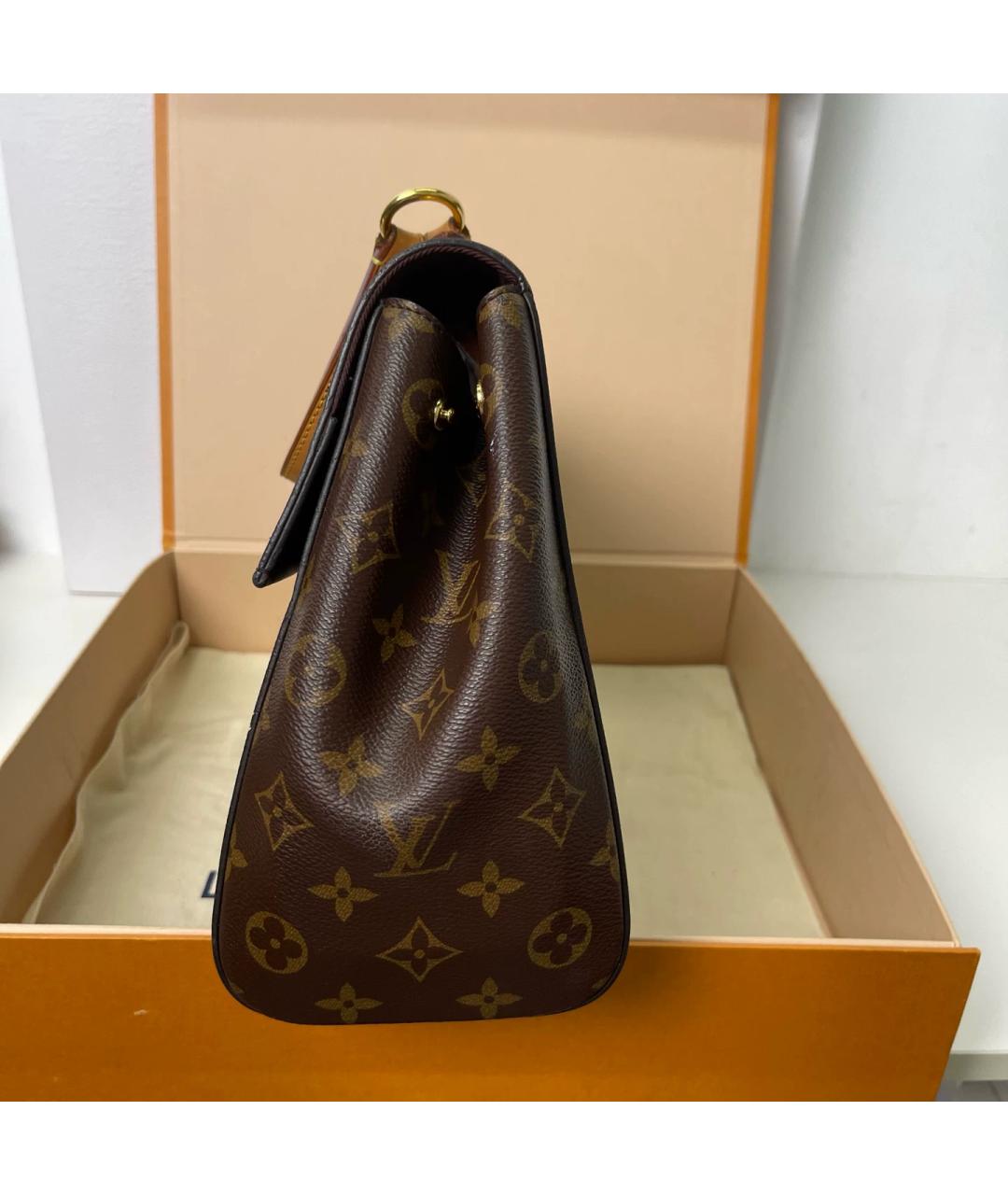 LOUIS VUITTON Коричневая сумка с короткими ручками из канвы, фото 8