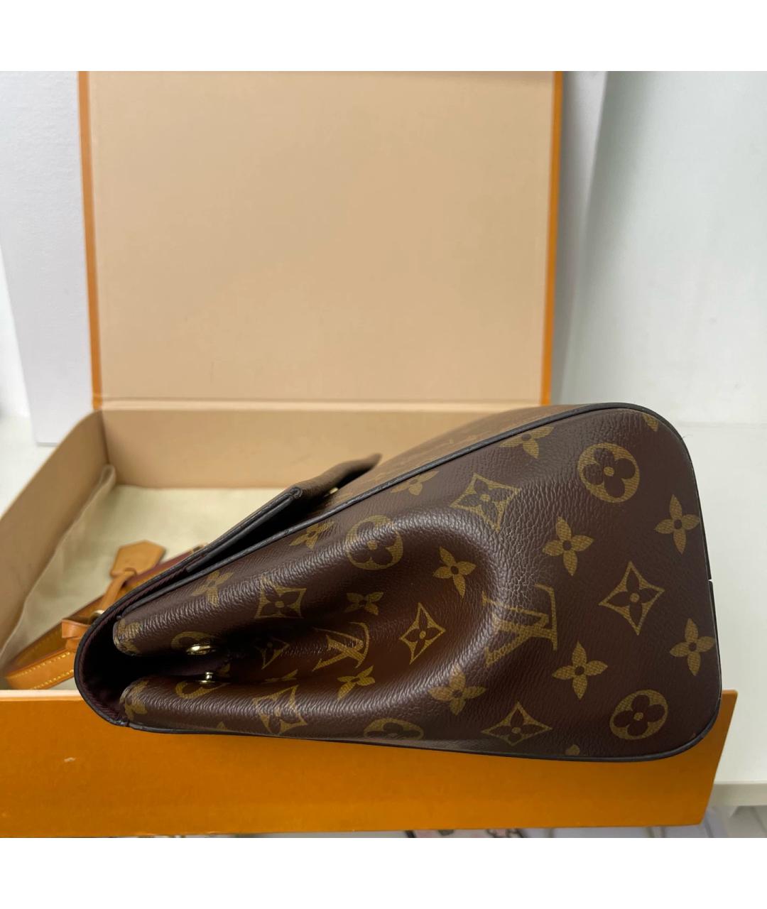 LOUIS VUITTON Коричневая сумка с короткими ручками из канвы, фото 5