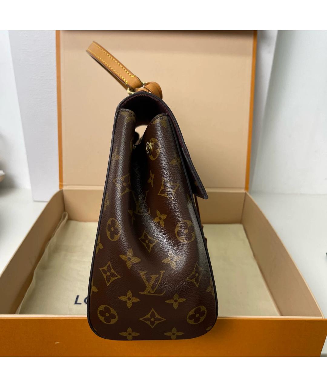 LOUIS VUITTON Коричневая сумка с короткими ручками из канвы, фото 4