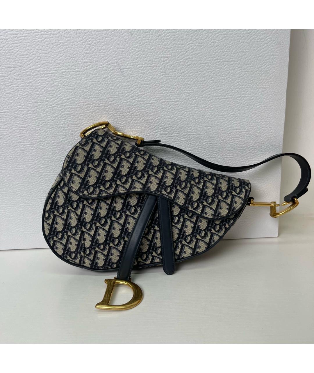 CHRISTIAN DIOR Бежевая жаккардовая сумка с короткими ручками, фото 10