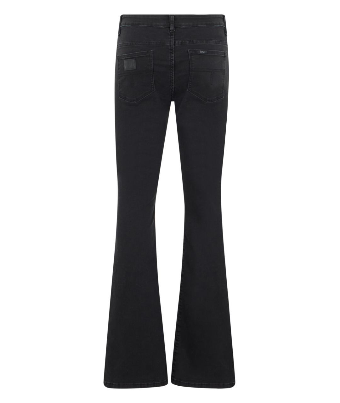 LOIS JEANS Черные хлопко-эластановые джинсы клеш, фото 2