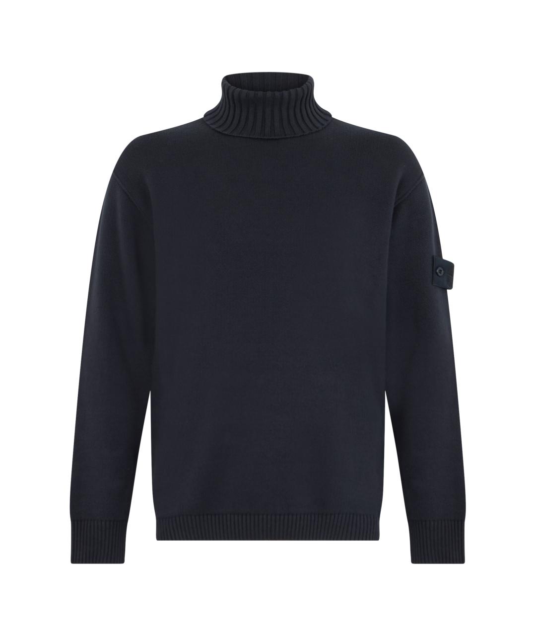 STONE ISLAND Синяя синтетическая водолазка, фото 1
