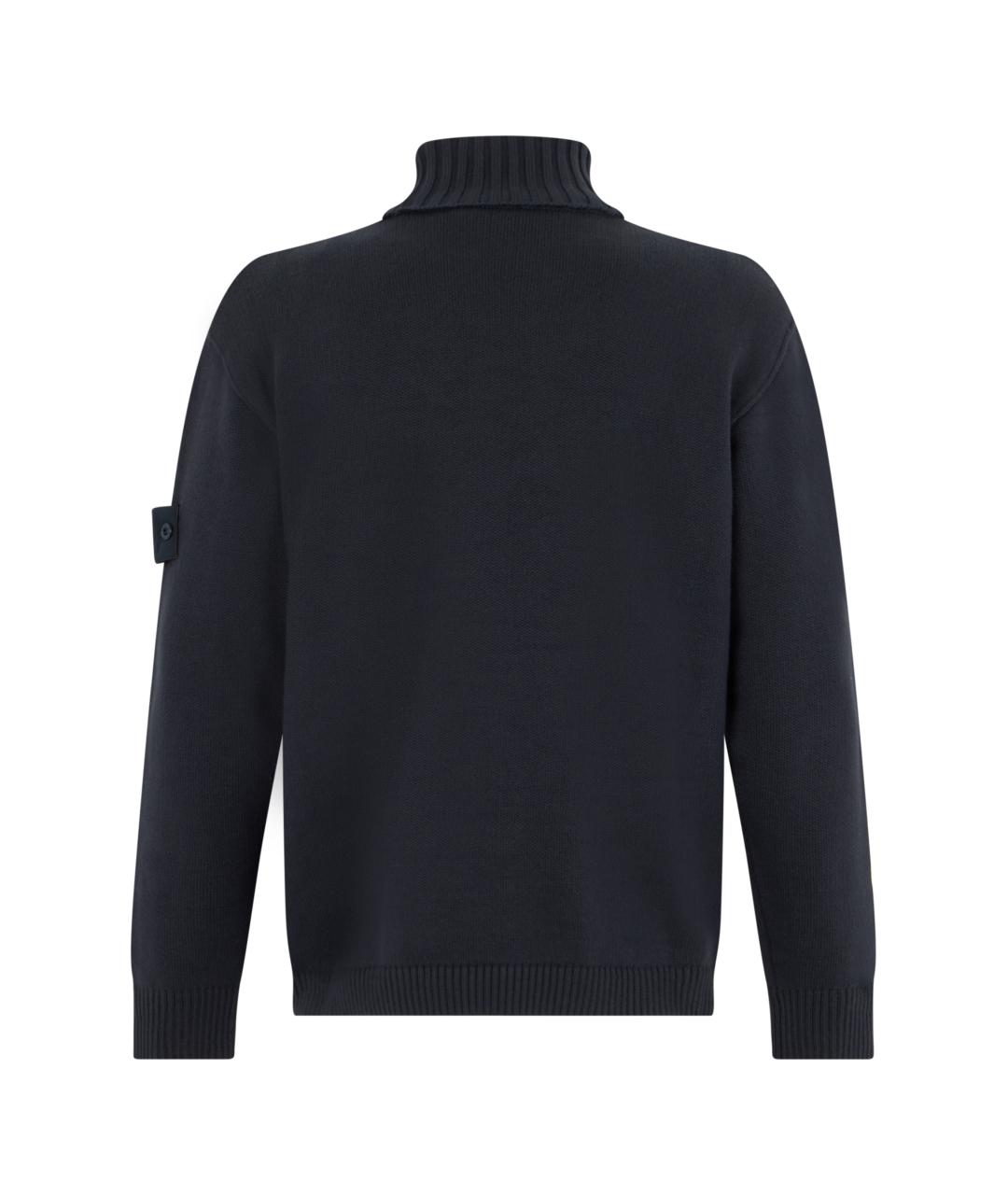 STONE ISLAND Синяя синтетическая водолазка, фото 2