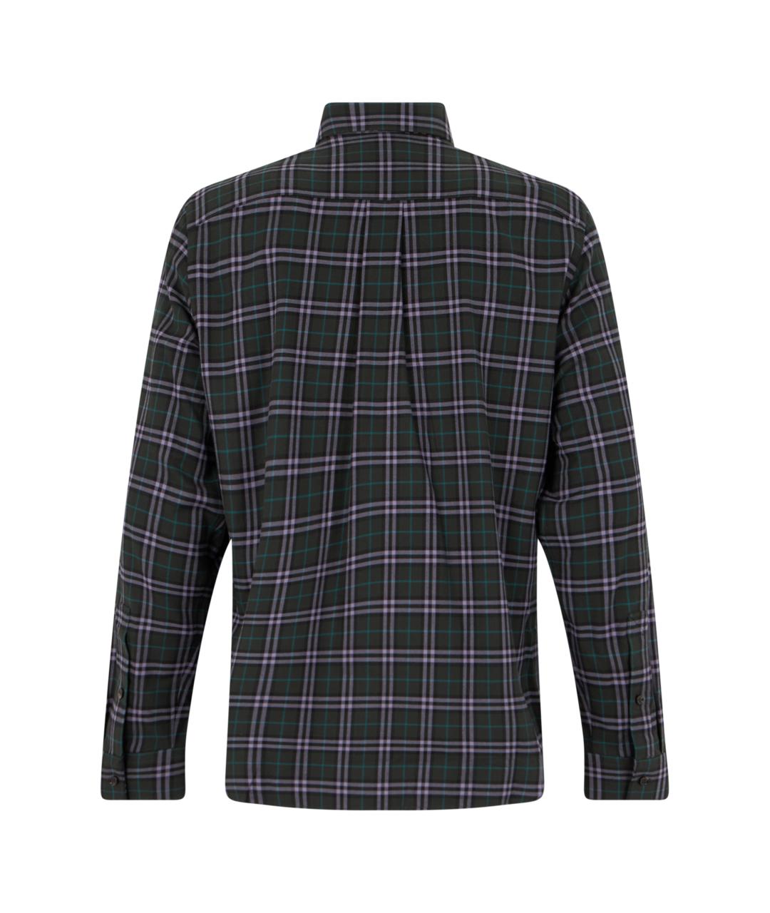 BURBERRY Черная хлопковая кэжуал рубашка, фото 2