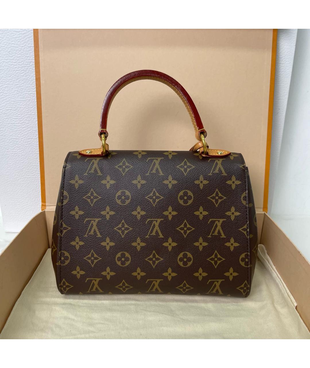 LOUIS VUITTON Коричневая кожаная сумка через плечо, фото 3