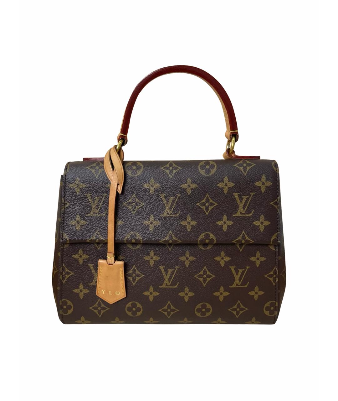 LOUIS VUITTON Коричневая кожаная сумка через плечо, фото 1