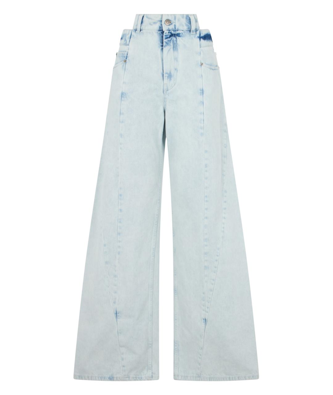 MAISON MARGIELA Голубые хлопковые джинсы клеш, фото 1