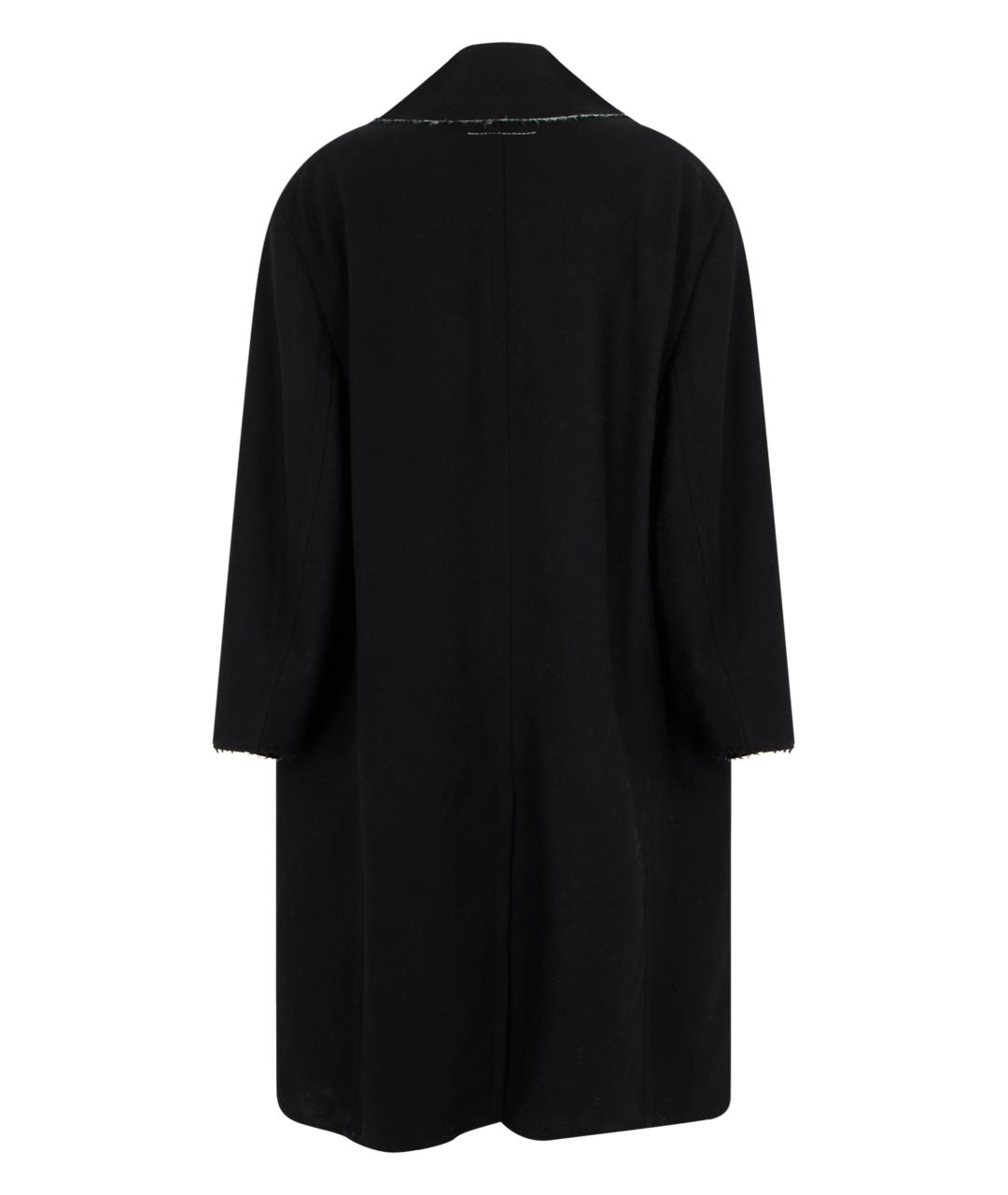 MM6 MAISON MARGIELA Черное шерстяное пальто, фото 2