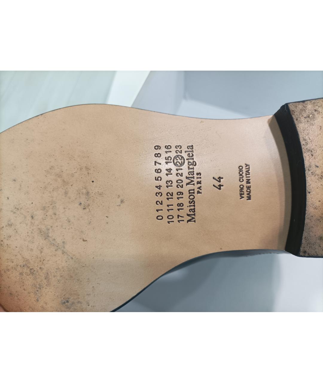 MAISON MARGIELA Черные высокие ботинки из лакированной кожи, фото 3