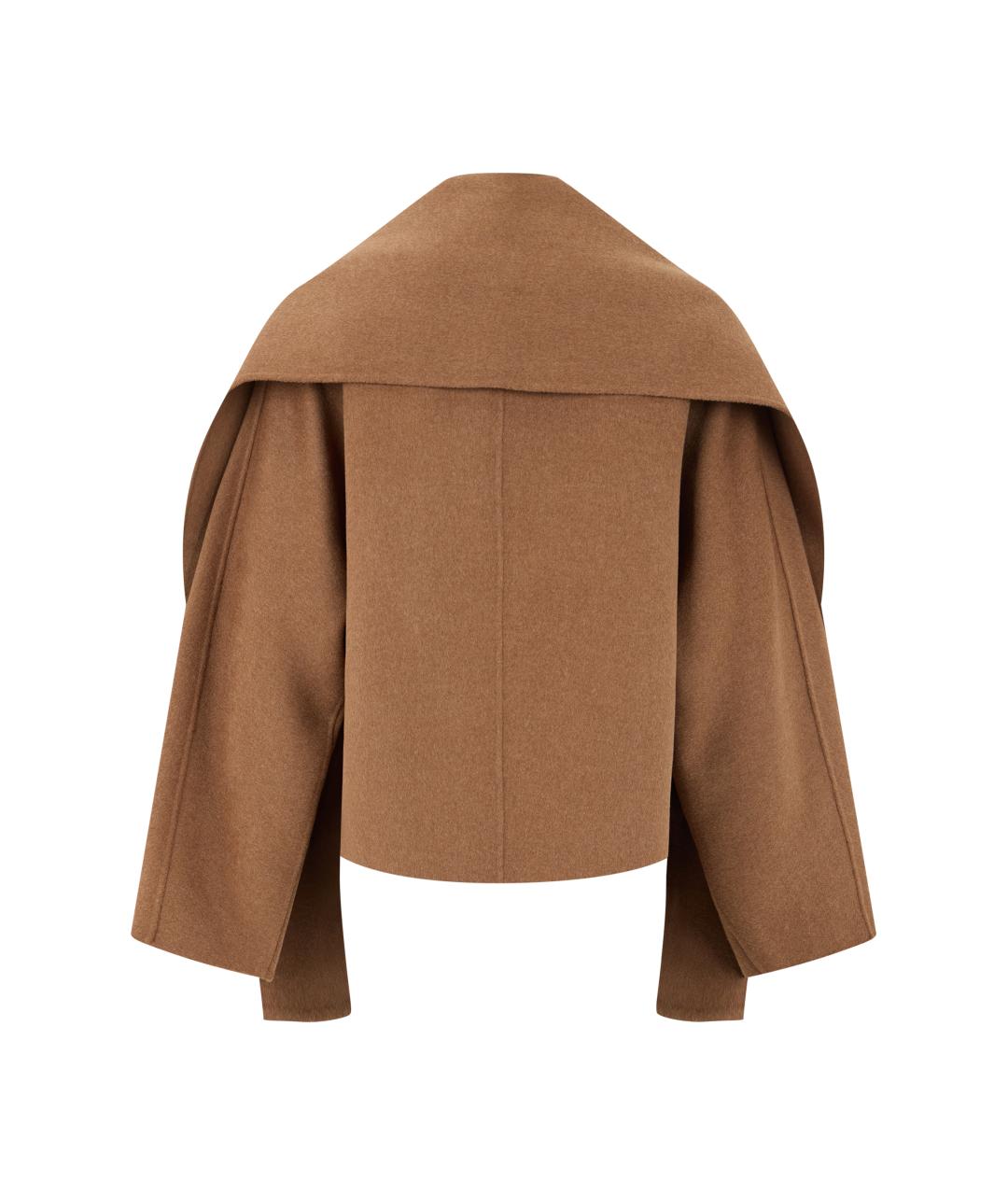 'S MAX MARA Коричневая шерстяная куртка, фото 2