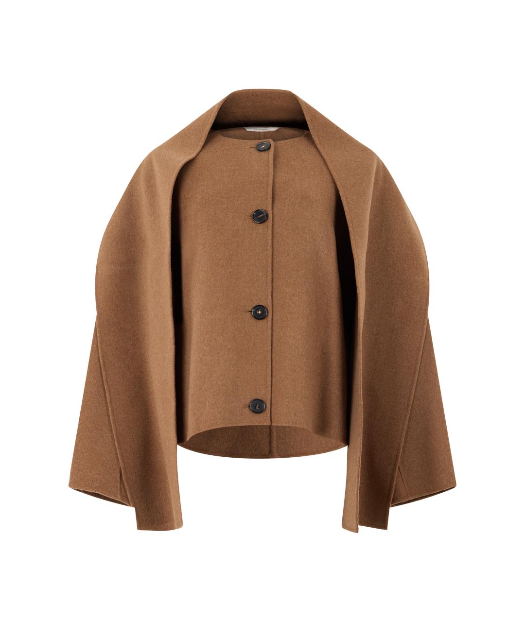 'S MAX MARA Коричневая шерстяная куртка, фото 3