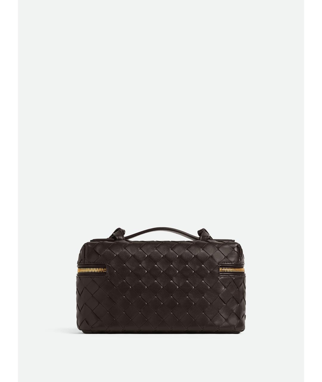 BOTTEGA VENETA Коричневая кожаная сумка через плечо, фото 4