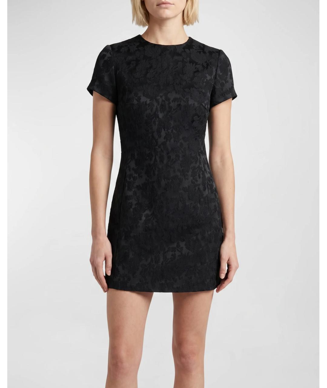 SAINT LAURENT Черное хлопковое повседневное платье, фото 3