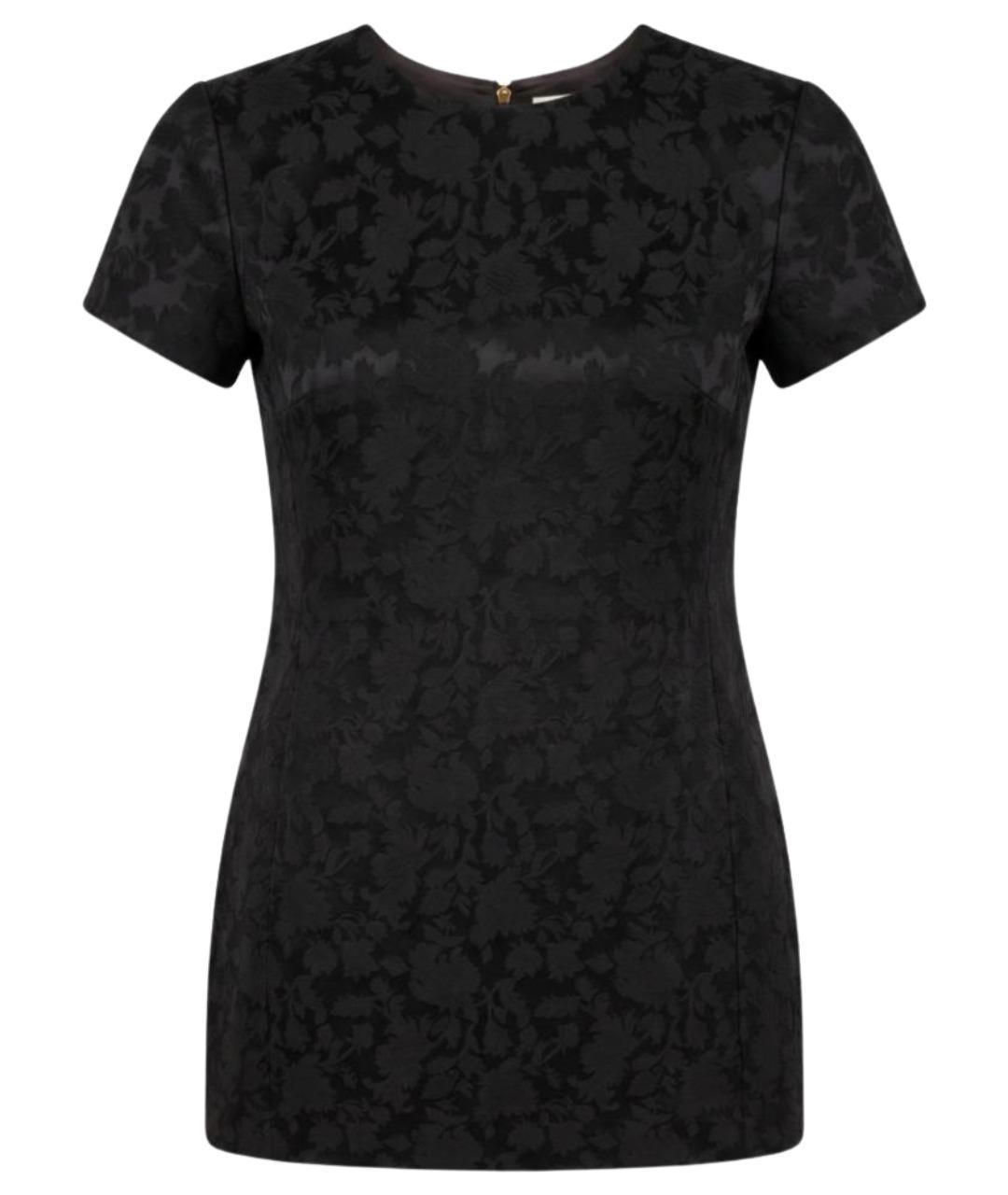 SAINT LAURENT Черное хлопковое повседневное платье, фото 1