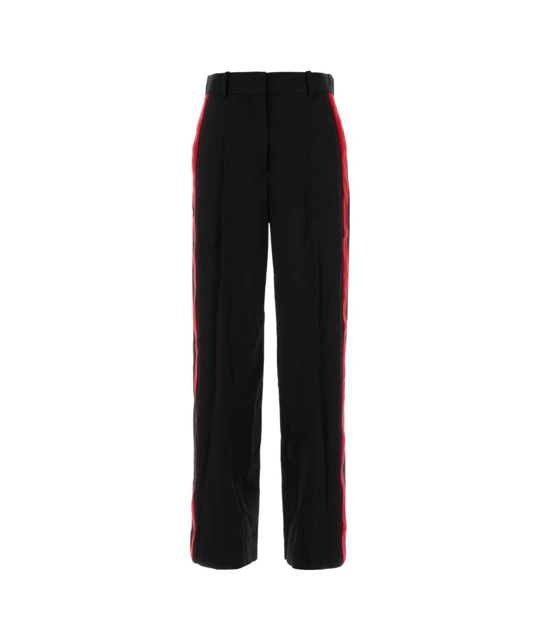 LOEWE Черные шерстяные прямые брюки, фото 3