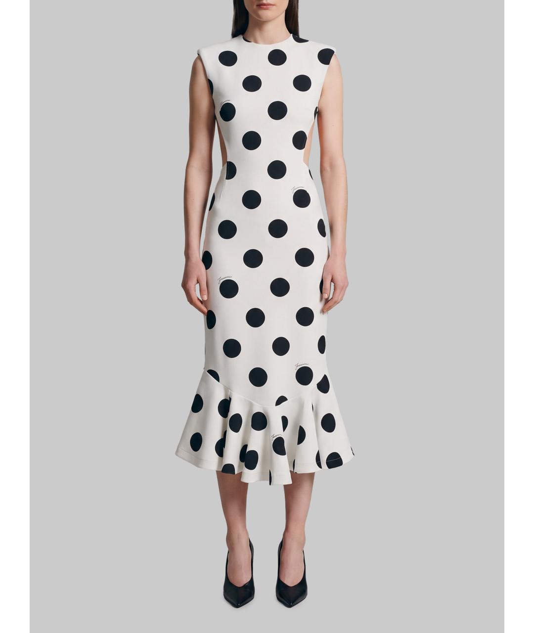 JACQUEMUS Белое вискозное повседневное платье, фото 4