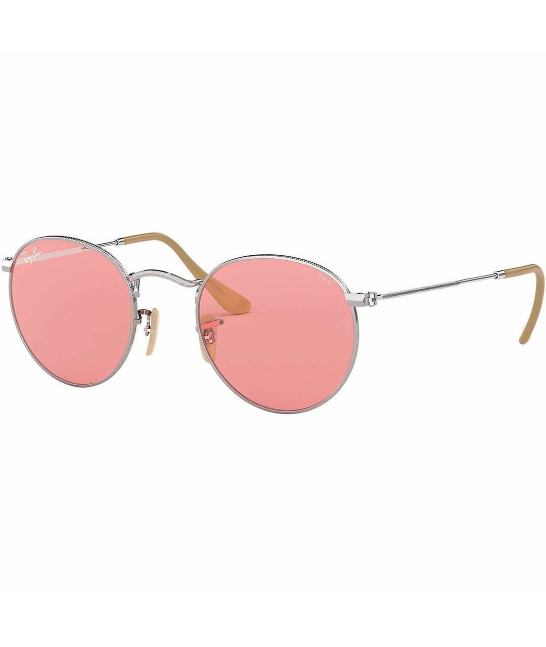 RAY BAN Розовые металлические солнцезащитные очки, фото 2