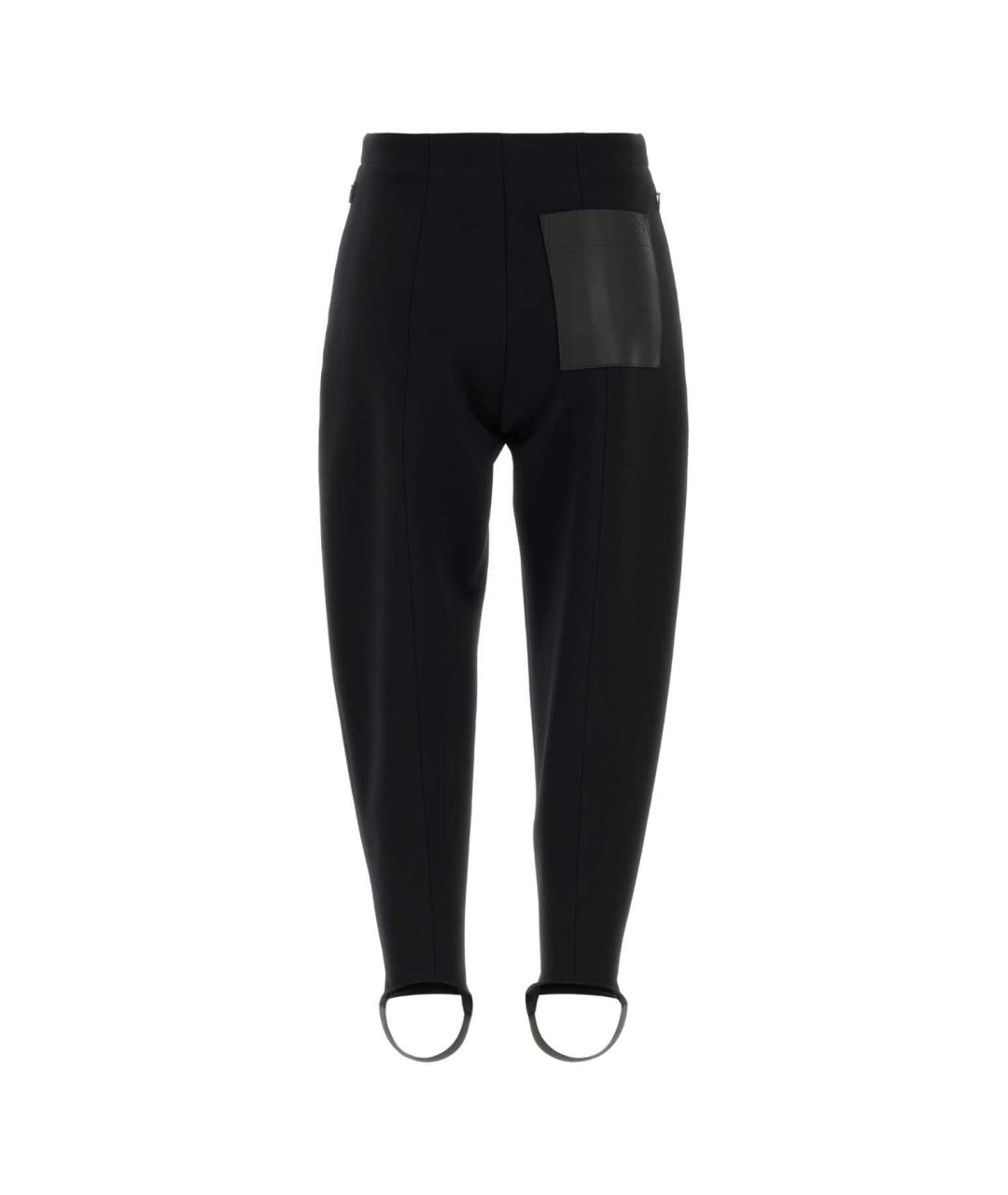 LOEWE Черные шерстяные прямые брюки, фото 2
